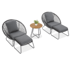 Zestaw wypoczynkowy AMANTI DUO w ciemnych barwach od marki Furrore