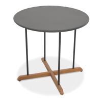 Stolik ogrodowy RONDA, śr. 50 cm - FOCUS GARDEN - szary