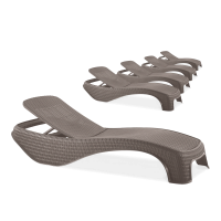 Zestaw leżaków ogrodowych ATLANTIC Cappucino, 5 sztuk - KETER