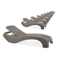 Zestaw leżaków hotelowych ATLANTIC Cappucino, 10 szt. - KETER