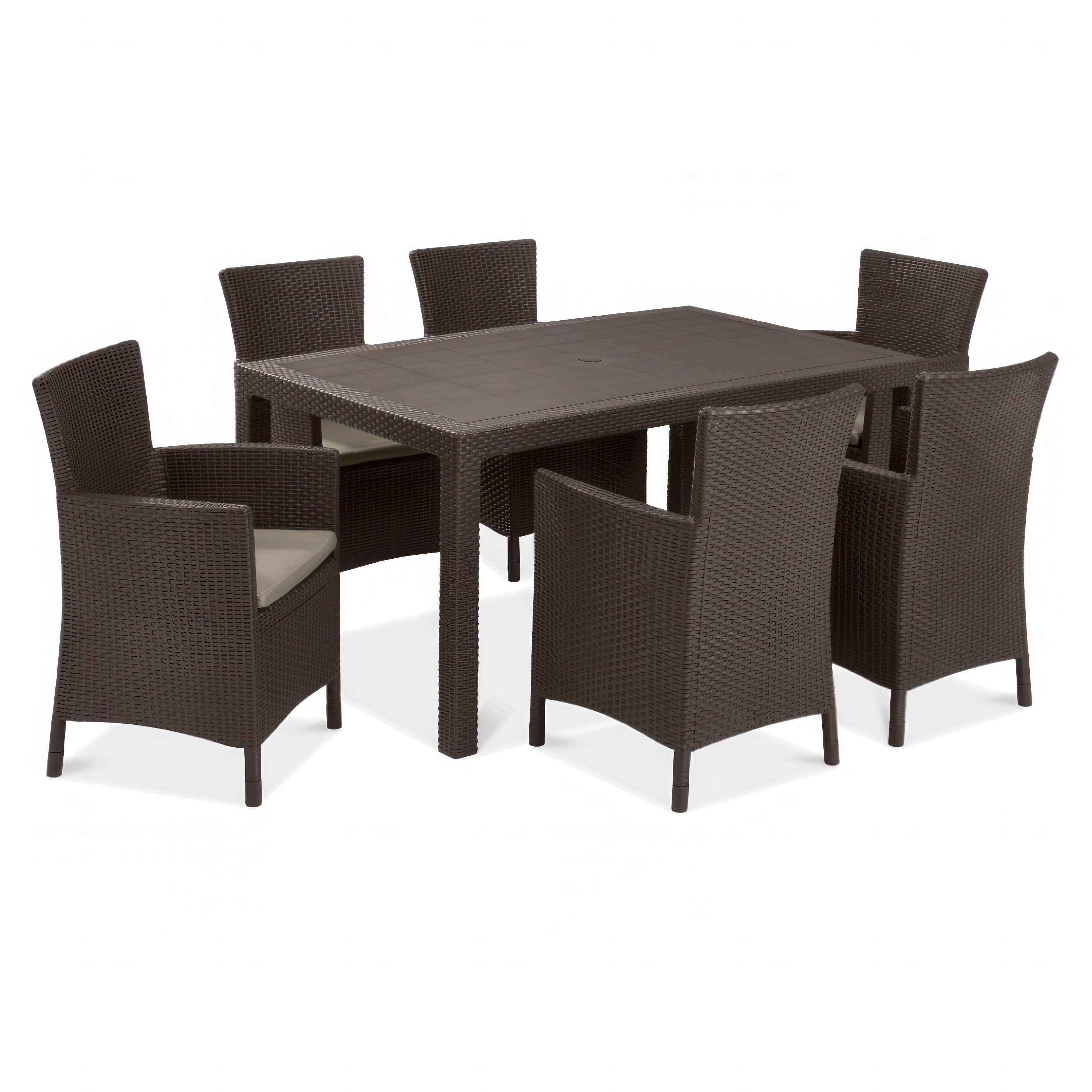 Komplet ogrodowy IOWA/MELODY 6+1 Brown - KETER