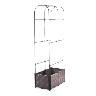 Skrzynia uprawowa + stojak zaokrąglony GROW ROUND SET 84x42x180cm - CULTIVO