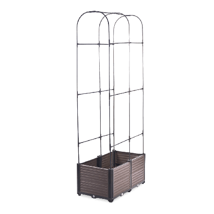 Skrzynia uprawowa + stojak zaokrąglony GROW ROUND SET 84x42x180cm - CULTIVO