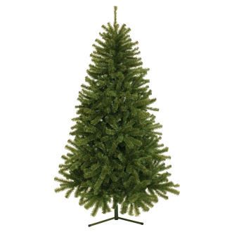 Gęsta choinka świerk WINTERBERRY wys 190cm ze stojakiem ozdobiona żywicznymi drobinkami