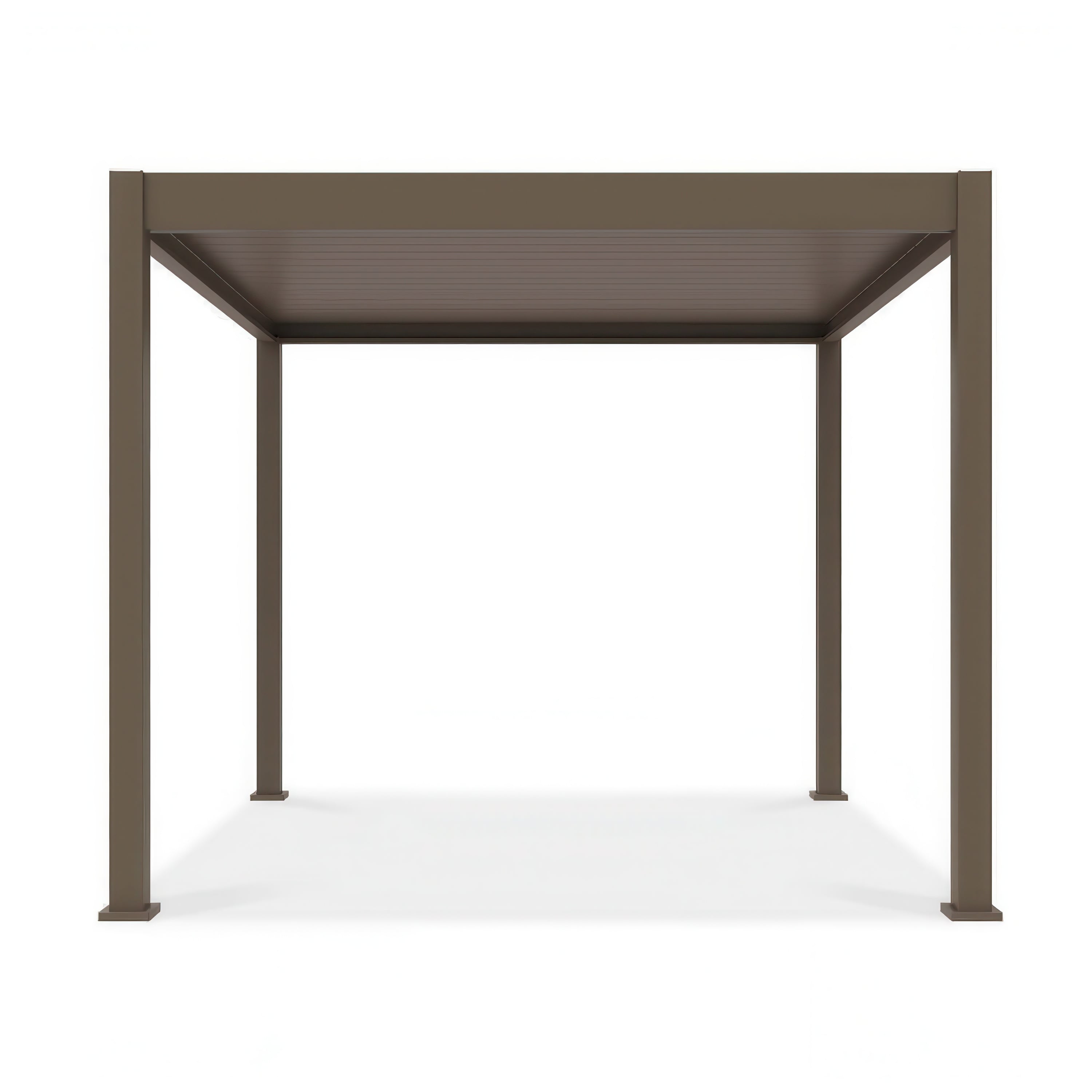 Prz&oacute;d- pergola tarasowa ELEGANCE 3x3 Taupe - Gutroof