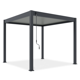 Prz&oacute;d pergoli na taras ELEGANCE 3x3 Antharcite/Light grey