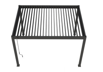 Widok z g&oacute;ry na panele dachowe pergoli ELEGANCE 3x4 Anthracite