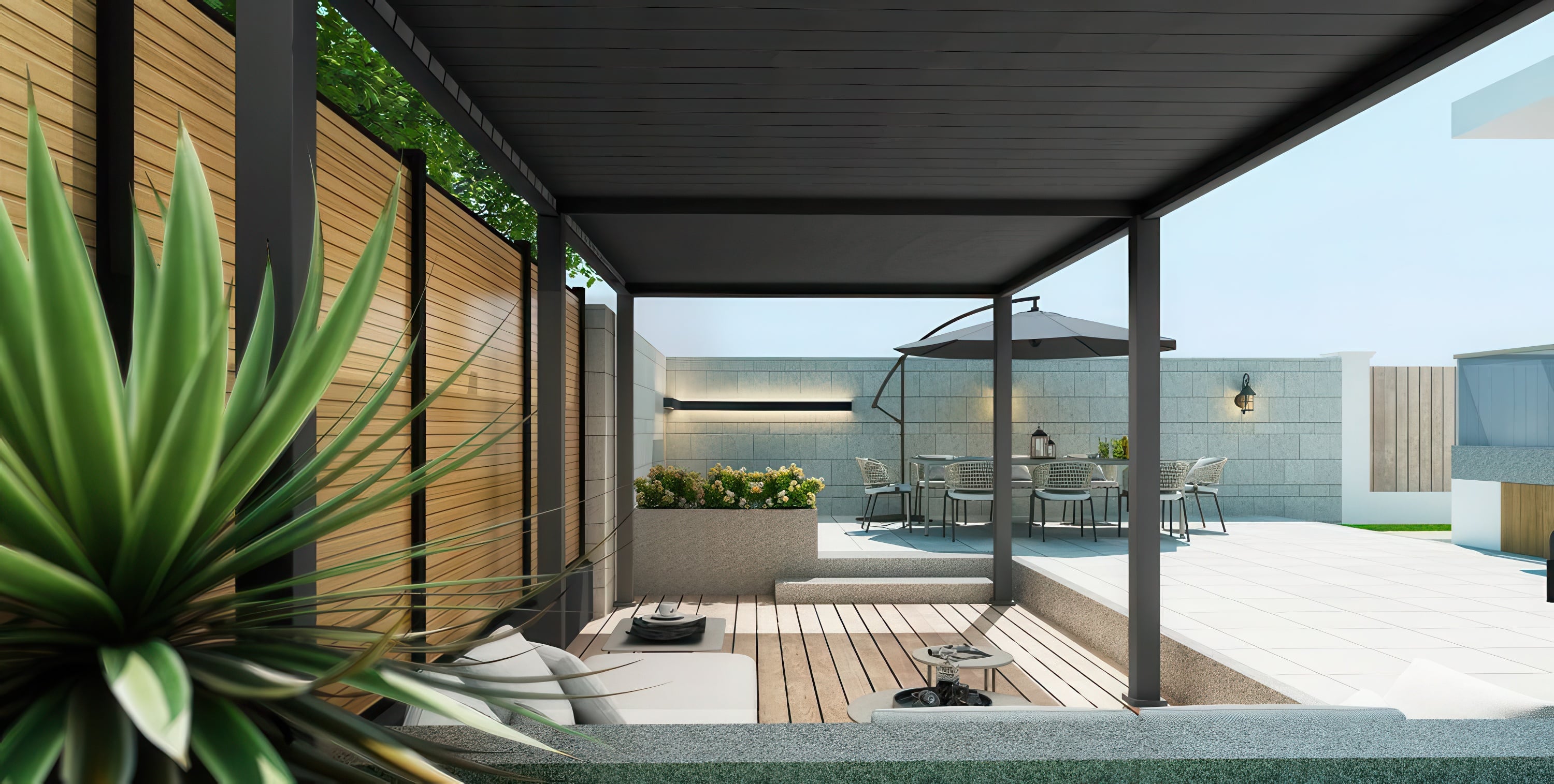 Pergola ogrodowa ELEGANCE 3x6 Anthracite - Gutroof