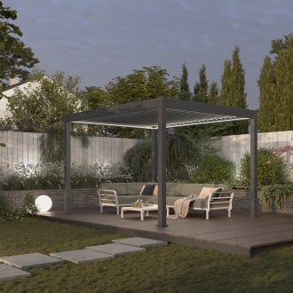 Pergola automatyczna ELEGANCE AUTOMATIC 3x4 z oświetleniem LED Anthracite - Gutroof