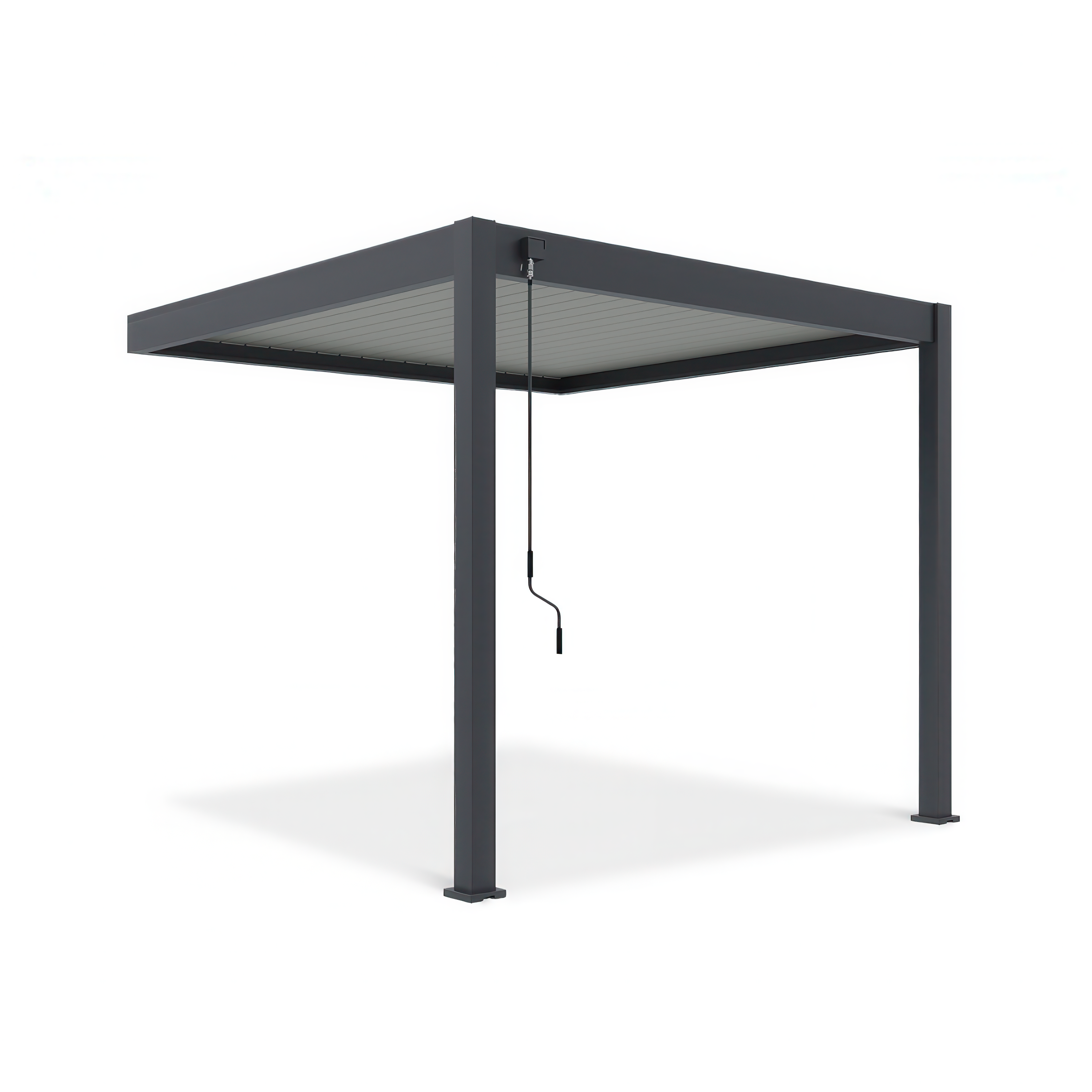 Przyścienna pergola ELEGANCE WALL 3x3 Anthracite/Light Grey - Gutroof