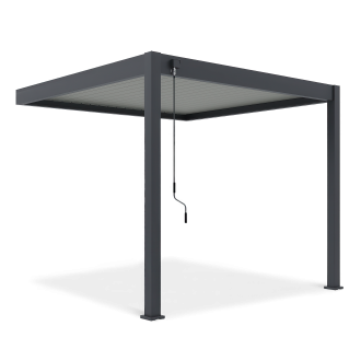 Przyścienna pergola ELEGANCE WALL 3x3 Anthracite/Light Grey - Gutroof