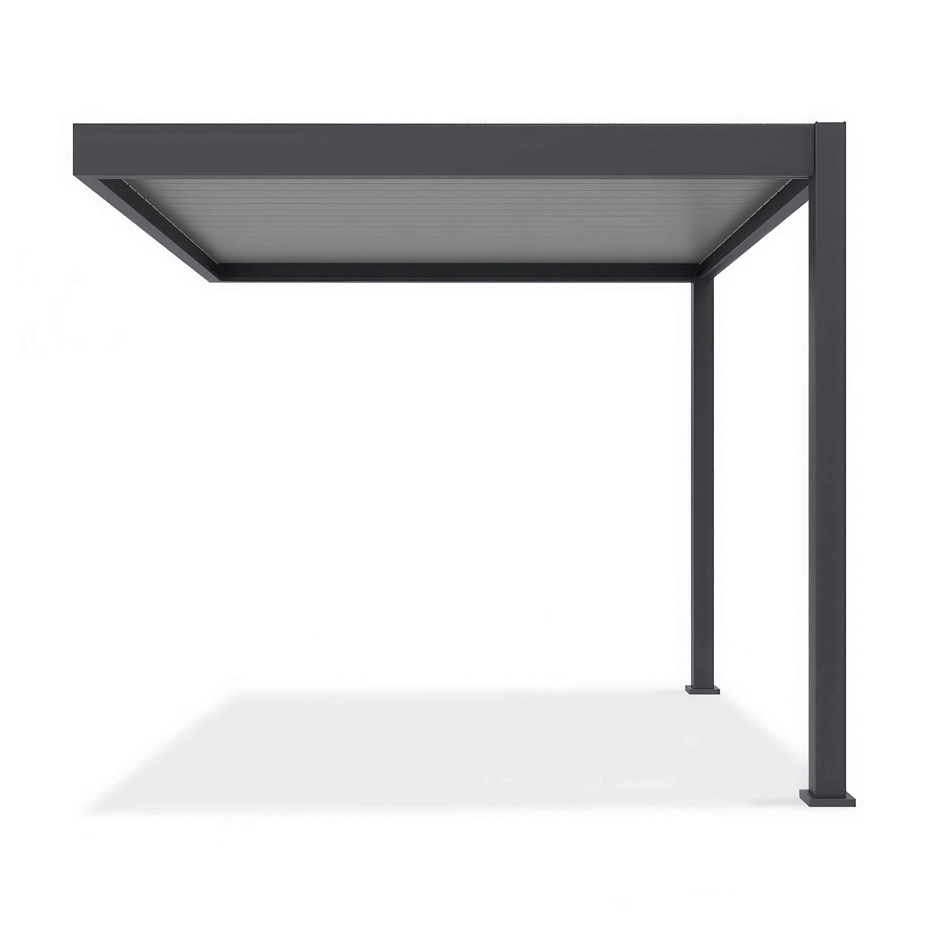 Bok Przyściennej pergoli ELEGANCE WALL 3x3 Anthracite/Light Grey - Gutroof