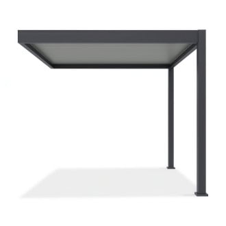 Bok Przyściennej pergoli ELEGANCE WALL 3x3 Anthracite/Light Grey - Gutroof