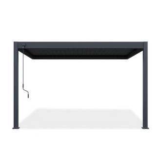 Front - przyścienna pergola ELEGANCE WALL 3x4 Anthracite - Gutroof