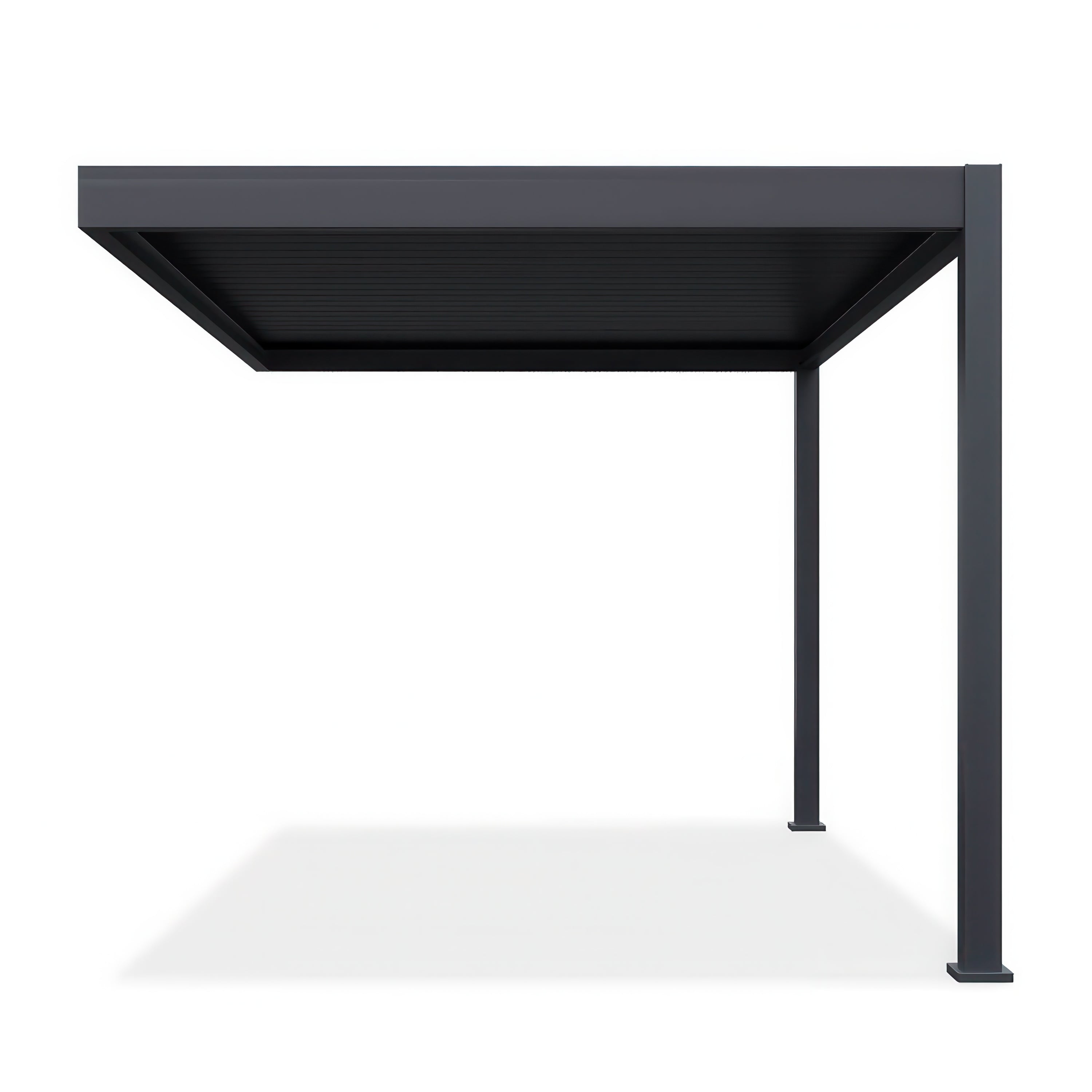 Bok - przyścienna pergola ELEGANCE WALL 3x4 Anthracite - Gutroof