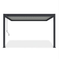 Przyścienna pergola ELEGANCE WALL 3x4 Anthracite/Light Grey - Gutroof