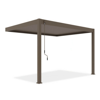 Przyścienna pergola ELEGANCE WALL 3x4 Taupe - Gutroof
