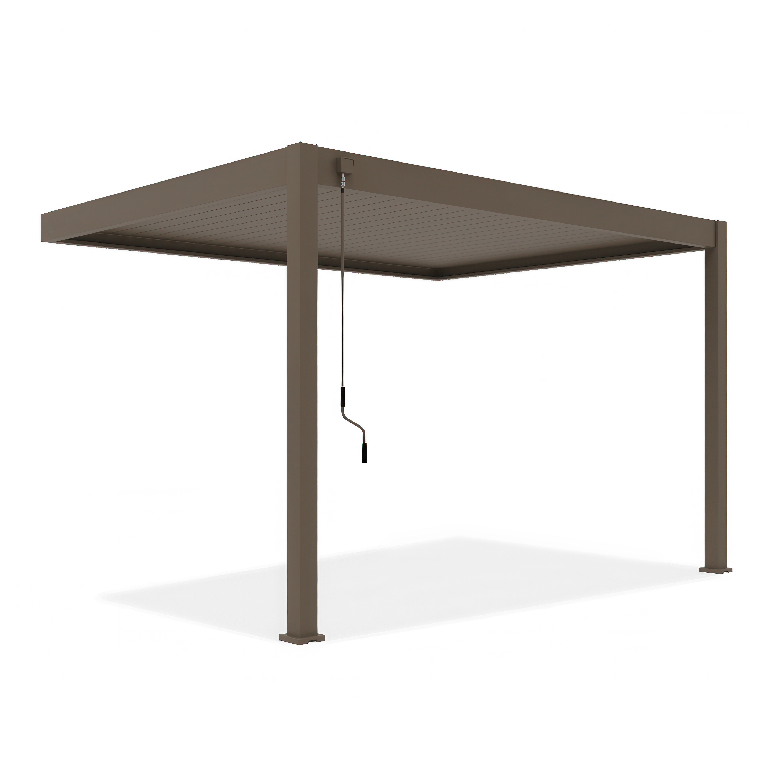 Przyścienna pergola ELEGANCE WALL 3x4 Taupe - Gutroof