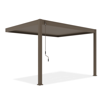 Przyścienna pergola ELEGANCE WALL 3x4 Taupe - Gutroof