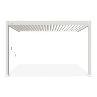Przyścienna pergola ELEGANCE WALL 3x4 White - Gutroof