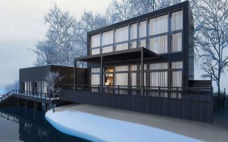 Aranžm&aacute; pergoly elegance wall namontovan&eacute; u budovy