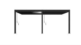 Przyścienna pergola ELEGANCE WALL 3x6 Anthracite - Gutroof