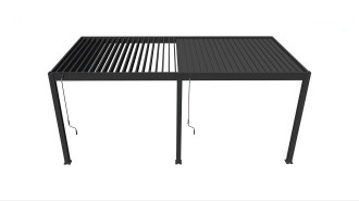 Pohled shora na n&aacute;stěnnou pergolu ELEGANCE WALL 3x6
