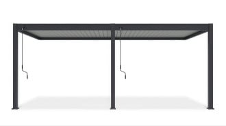Przyścienna pergola ELEGANCE WALL 3x6 Anthracite/Light Grey - Gutroof