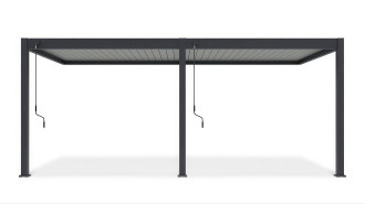 Przyścienna pergola ELEGANCE WALL 3x6 Anthracite/Light Grey - Gutroof