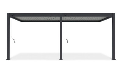 Przyścienna pergola ELEGANCE WALL 3x6 Anthracite/Light Grey - Gutroof