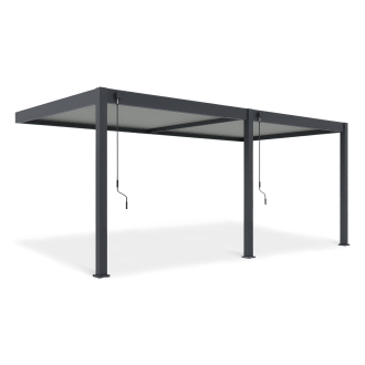Bok przyściennej pergoli elegance wall 3x6 anthracite/light grey