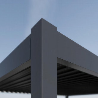 Antracytowa aluminiowa konstrukcja pergoli