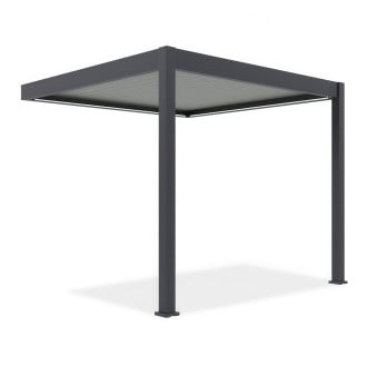 Automatyczna pergola przyścienna z oświetleniem LED 3x3 ELEGANCE WALL AUTOMATIC Anthracite/Light Grey - Gutroof