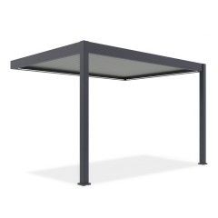 Automatyczna pergola przyścienna z oświetleniem ELEGANCE WALL AUTOMATIC 3x4 Anthracite/Light Grey - Gutroof