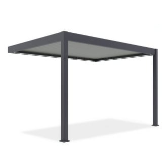 Automatická nástenna pergola s osvetlením ELEGANCE WALL AUTOMATIC 3x4 Anthracite/Light Grey - Gutroof