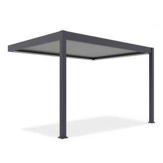 Automatyczna pergola przyścienna z oświetleniem ELEGANCE WALL AUTOMATIC 3x4 Anthracite/Light Grey - Gutroof