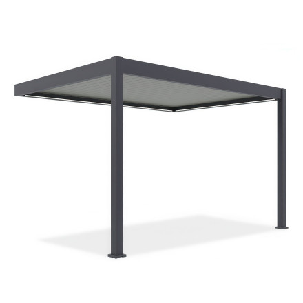 Automatyczna pergola przyścienna z oświetleniem ELEGANCE WALL AUTOMATIC 3x4 Anthracite/Light Grey - Gutroof