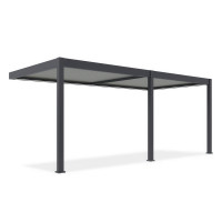 Automatyczna pergola przyścienna z oświetleniem ELEGANCE WALL AUTOMATIC 3x6 Anthracite/Light Grey - Gutroof