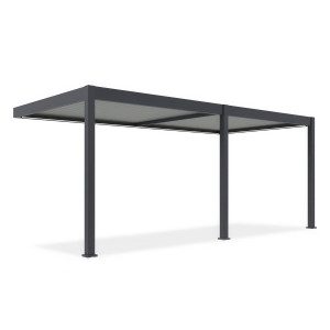 Automatyczna pergola przyścienna z oświetleniem ELEGANCE WALL AUTOMATIC 3x6 Anthracite/Light Grey - Gutroof