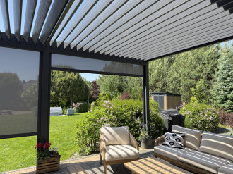 Dwie rolety do pergoli ELEGANCEDELUXEFUSION 3 m Anthracite - Gutroof 