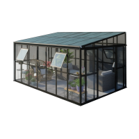 Oranżeria SOHO Black 505x290cm PC + Glass - Gutroof