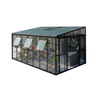 Oranżeria SOHO Black 505x290cm PC + Glass - Gutroof