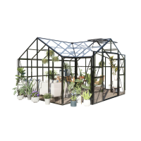 Ogród zimowy TRIBECA Black 433x360cm Solid PC + Glass – Gutroof