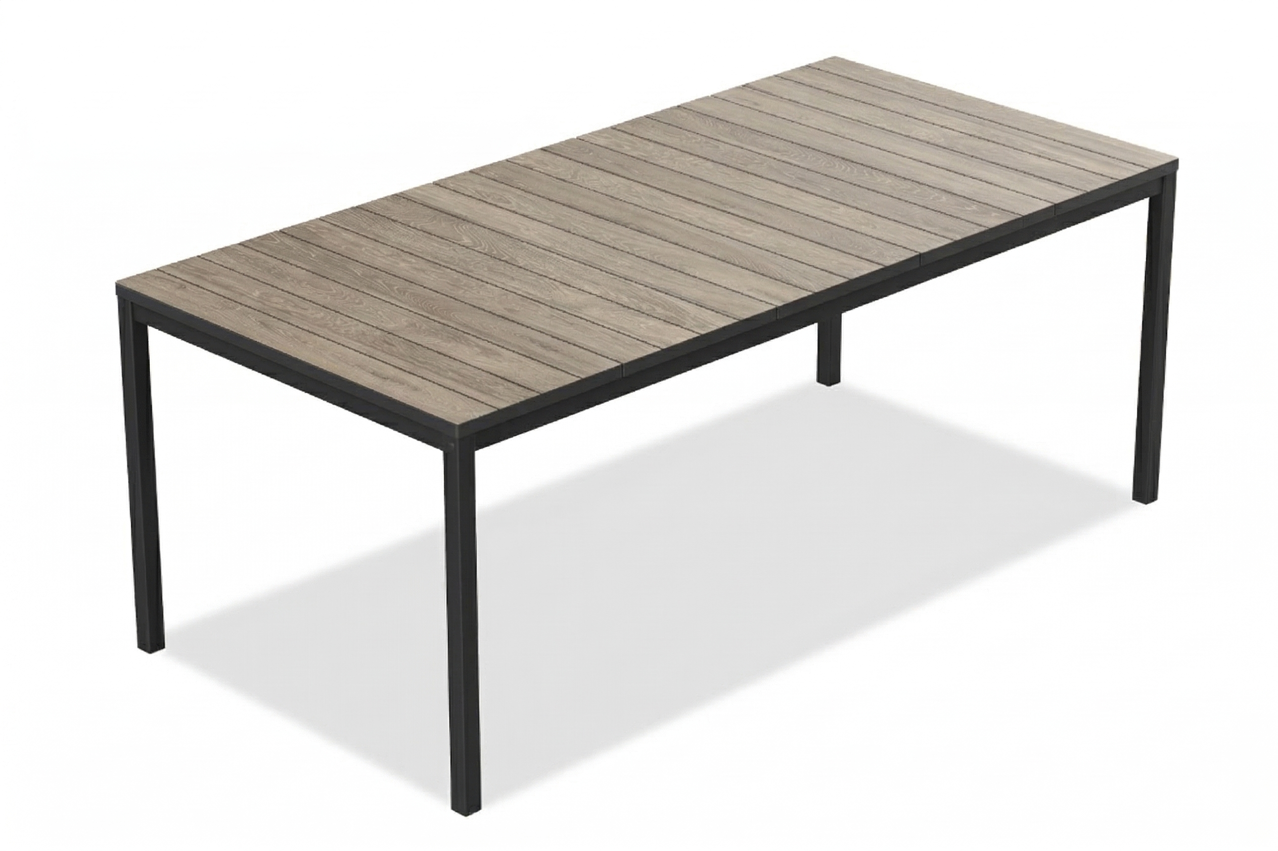 St&oacute;ł tarasowy z metalową ramą i blatem Black Ashwood Keter