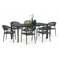 Zestaw jadalniany ARDEN 6+1 Dark Grey - Bjørkka