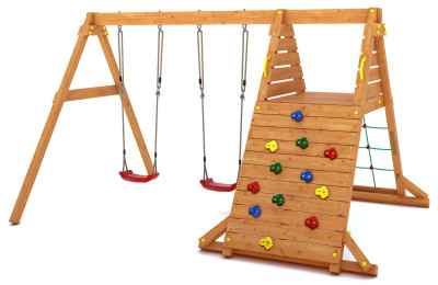 Huśtawka dla dzieci z drewna impregnowanego Fungoo Spider King