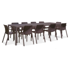 Zestaw tarasowy Nardi TIBERINA/TEVERE 10+1 z rozkładanym stołem 210-275 cm, Terra