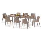 Zestaw mebli TIBERINA BISTROT/TEVERE 147 8+1 Tortora - Nardi