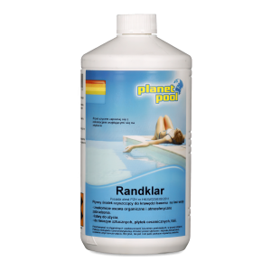 środek do usuwania osadów z basenu w białej butelce