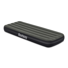 Materac jednoosobowy Bestway w kolorze szaro-czarnym – widok produktu na białym tle.